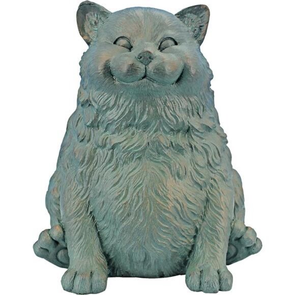 Sitting Phat Cat Statue, Multicolored - Picture 2 of 7